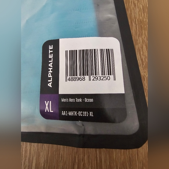 Nwt alphalete men's hero tank color ocean blue - Picture 12 of 12